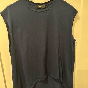 M. Rena Navy Sleeveless Muscle Tee